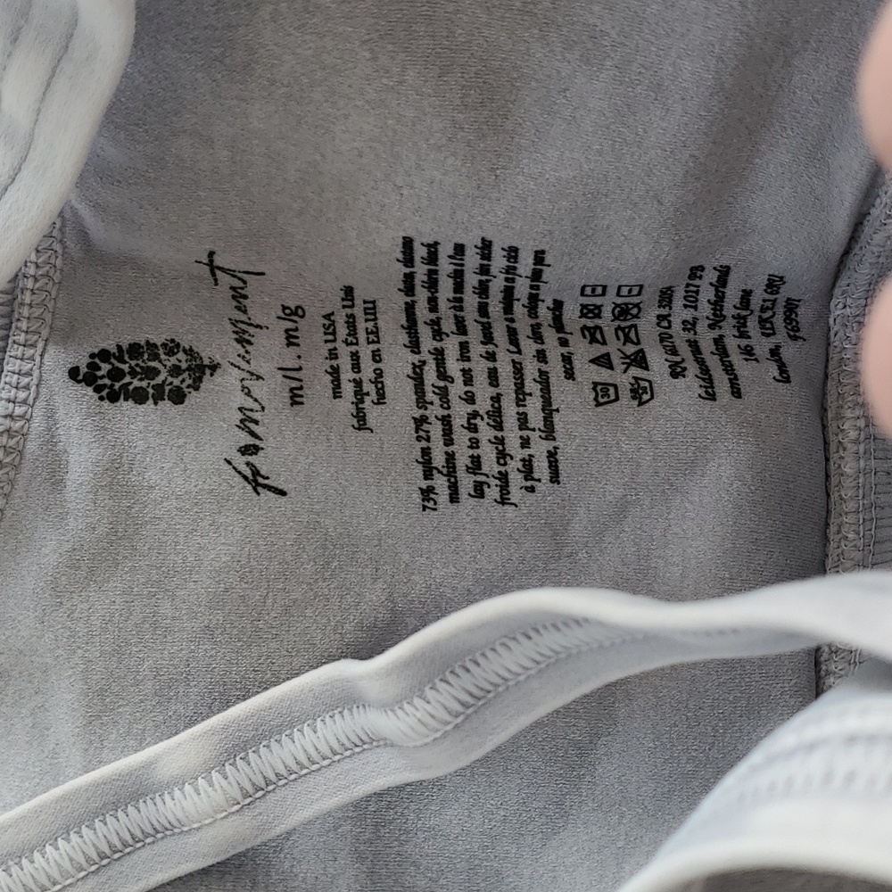 17. Free People Scoop Neck Good Karma Bra Vintage Ice Grey - Picture 7 of 11